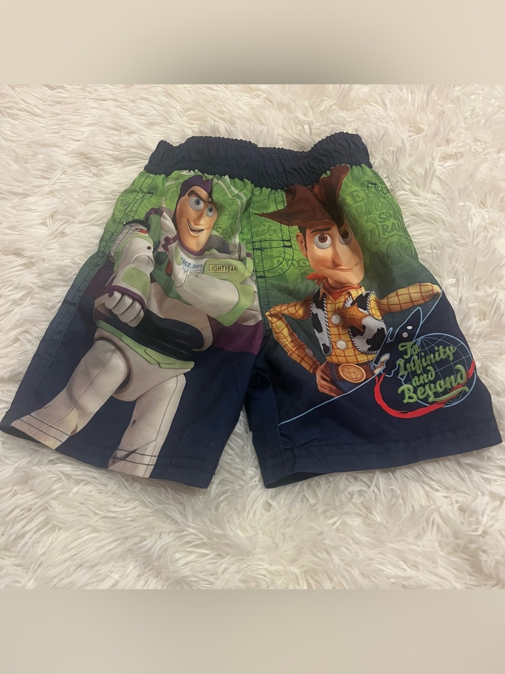 Disney Baby Woody and Buzz Lightyear  Infinity & Beyond Swim Shorts size 18 m